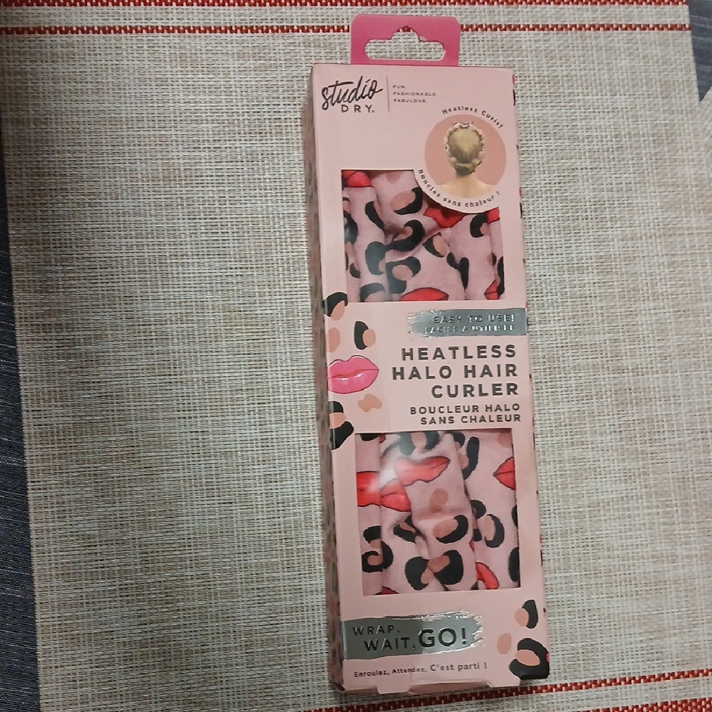 Heatless Halo Hair Curler - Pink Leopard